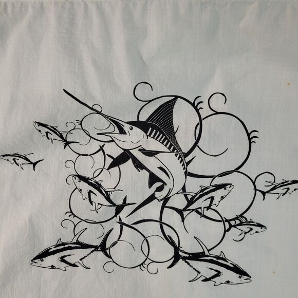 Pelagic High PerformanceFish Print Hawaiian‎ Fishing & Golf Shirt Sz Large FLAWS - Picture 3 of 12